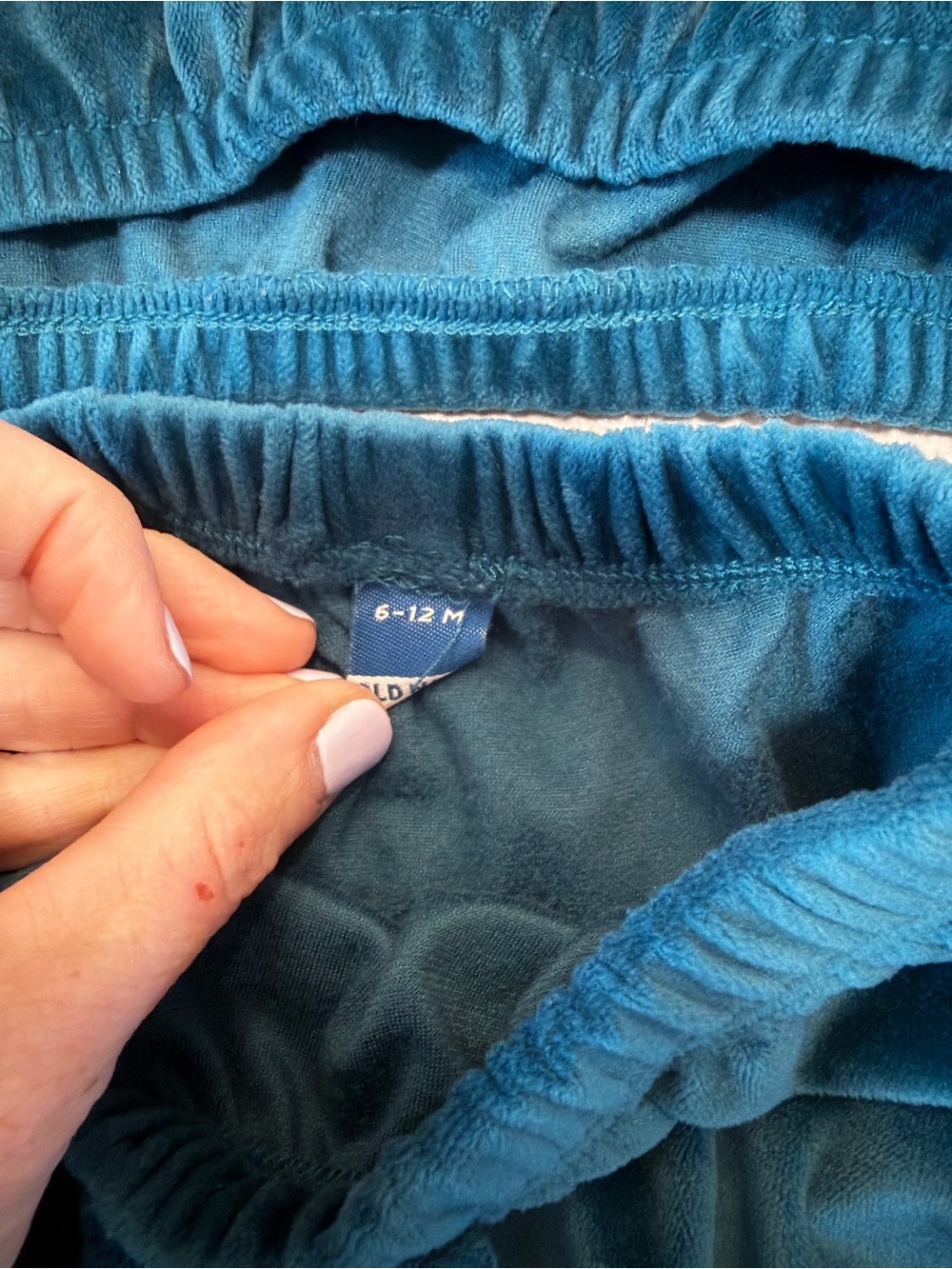 Old Navy Teal Velour Kids Matching Set - Picture 2 of 3